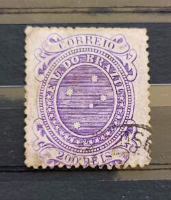 Selo RHM 73 Cruzeiros 200 Reis Ano 1890 Republica 05