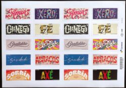 C 3947 Selo de Natal Palavras 2020 Folha