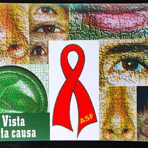 Cartão Postal Oficial dos Correios Campanha Contra a Aids Vista Esta Causa Saude