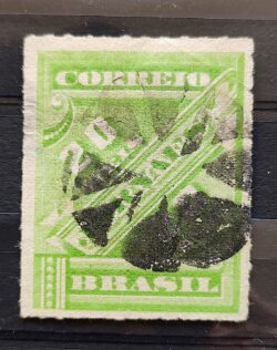 J 11 Selo Jornais Cifra 20 Reis 1889 1 Circulado