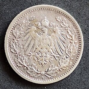 Moeda Alemanha 1905 Meio Marco A 1