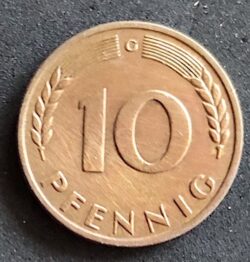 Moeda Alemanha 1950 10 Pfennig G 1