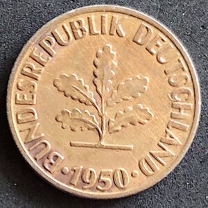 Moeda Alemanha 1950 10 Pfennig G 1