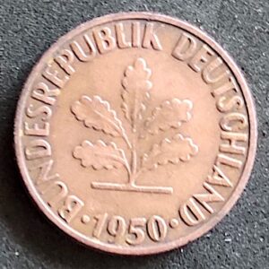 Moeda Alemanha 1950 5 Pfennig G 1