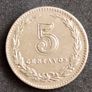 Moeda Argentina 1904 5 Centavos 1