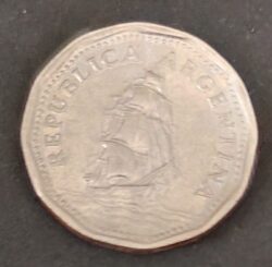 Moeda Argentina 1961 5 Pesos 1