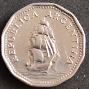 Moeda Argentina 1961 5 Pesos 5