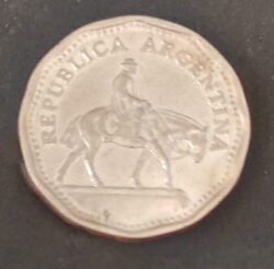 Moeda Argentina 1962 10 Pesos 3