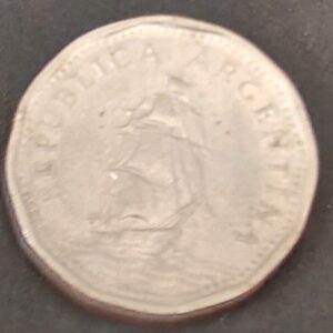 Moeda Argentina 1963 5 Pesos 3