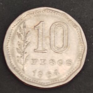 Moeda Argentina 1964 10 Pesos 3
