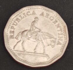 Moeda Argentina 1964 10 Pesos 3