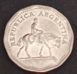 Moeda Argentina 1965 10 Pesos 3