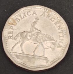 Moeda Argentina 1965 10 Pesos 5