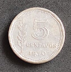 Moeda Argentina 1970 5 Centavos 1