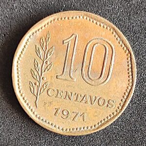 Moeda Argentina 1971 10 Centavos 3