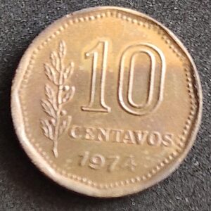 Moeda Argentina 1974 10 Centavos 1