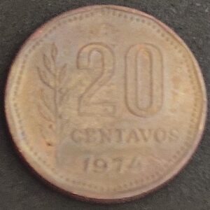 Moeda Argentina 1974 20 Centavos 3
