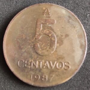 Moeda Argentina 1987 5 Centavos 1