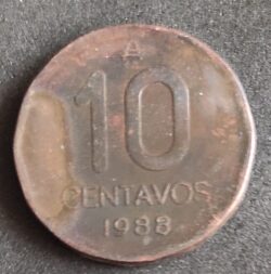 Moeda Argentina 1988 10 Centavos 5