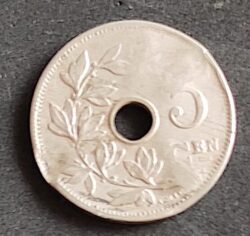Moeda Bélgica 1903 5 Centavos 1