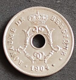 Moeda Bélgica 1904 10 Centavos 1