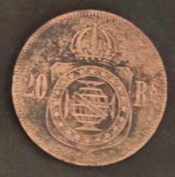 Moeda Brasil 1869 20 Réis Dom Pedro 11