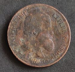 Moeda Brasil 1869 20 Réis Dom Pedro 5