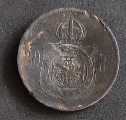 Moeda Brasil 1869 20 Réis Dom Pedro 7