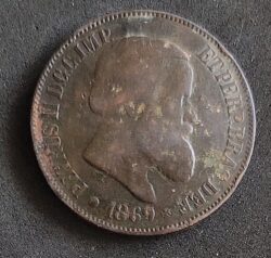Moeda Brasil 1869 20 Réis Dom Pedro 7