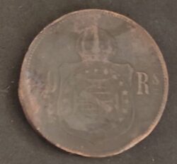Moeda Brasil 1873 40 Réis 1