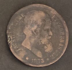 Moeda Brasil 1873 40 Réis 1
