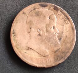 Moeda Brasil 1879 40 Réis Dom Pedro 1
