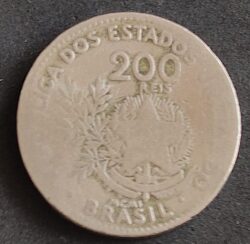 Moeda Brasil 1901 200 Réis 1