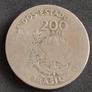 Moeda Brasil 1901 200 Réis 1