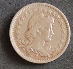 Moeda Brasil 1919 50 Réis 1