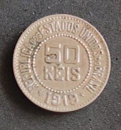 Moeda Brasil 1919 50 Réis 3