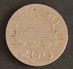 Moeda Brasil 1936 200 Réis 1