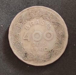 Moeda Brasil 1940 400 Réis 1