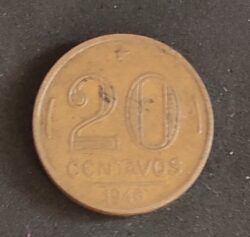 Moeda Brasil 1946 20 Centavos 1