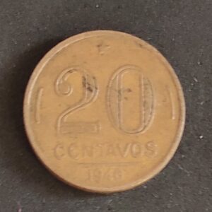 Moeda Brasil 1946 20 Centavos 1