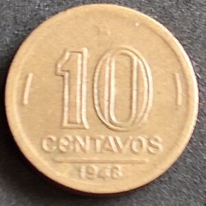 Moeda Brasil 1948 10 Centavos 1