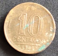 Moeda Brasil 1948 10 Centavos 7