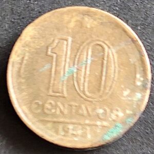 Moeda Brasil 1948 10 Centavos 7