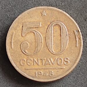 Moeda Brasil 1948 50 Centavos 1