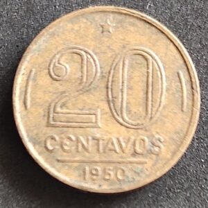 Moeda Brasil 1950 20 Centavos 3