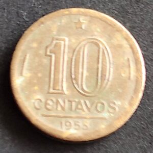 Moeda Brasil 1953 10 Centavos 11