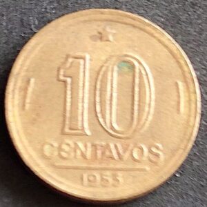 Moeda Brasil 1953 10 Centavos 5