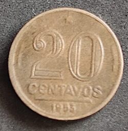 Moeda Brasil 1953 20 Centavos 1