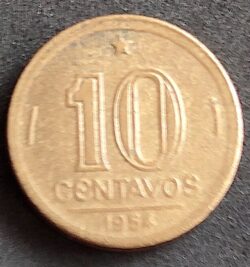 Moeda Brasil 1954 10 Centavos 3