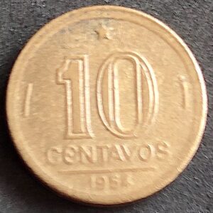 Moeda Brasil 1954 10 Centavos 3